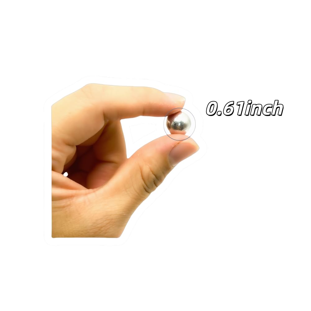 100 x .61 Cal Kinetic Projectiles Compatible with Byrna CL, 0.61 Caliber Aluminum Self Defense Balls Can Be Used for Target Practice and Home Defense