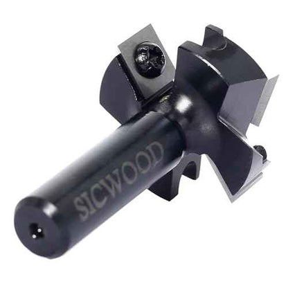 Slab Flattening Router Bit - 1/2 Shank, 1-1/2' Cutting Dia, 2+2 Knife Design, Mini CNC Spoilboard Surfacing Bit, Perfect for Planing&Rabbeting, Flycutter, Slab Leveler