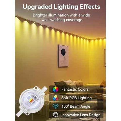 Permanent Outdoor Lights, 100FT RGB IP67 Waterproof Eaves Lighting, Smart LED Outside House Lights with App/Remote Control for Halloween, Christmas Decor, Holiday, Party, Daily, All Year-Round