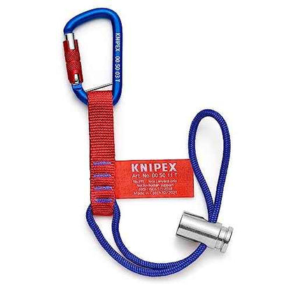 KNIPEX Tools 00 50 13 T BKA Tool Tethering Adaptor Straps with Captive Eye Carabiner up to 13 lbs.
