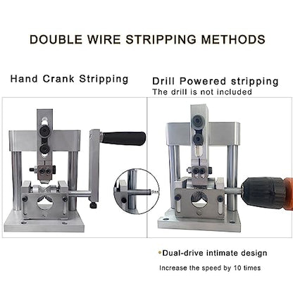 Copper Wire Stripping Machine - Manual Handle/Electric Drill Cable Recycling Tool, Stripping Range 1mm-15mm