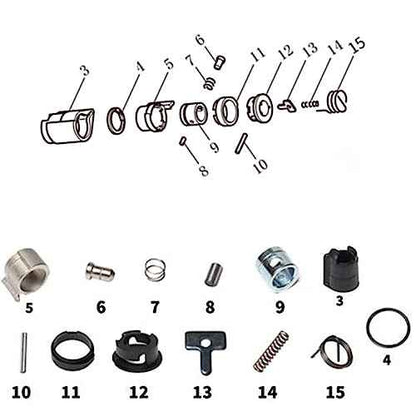 195929-4 310285-3-A Blade Clamp Set for Makita JR3050T JR3060T DJR182 BJR181 XRJ02 JR3070CT Reciprocating Saw DRIVING SLEEVE PROTECTOR GUIDE SLEEV