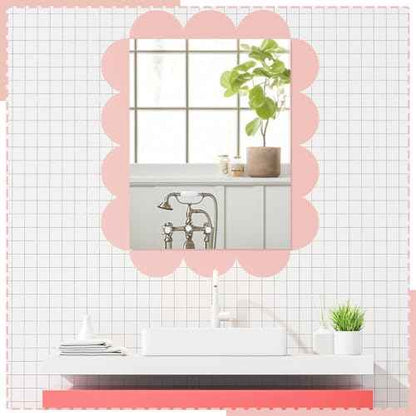 Nuanchu 10 Pcs Pink Peel and Stick Scallop Border Decal Trim 15. 75 Inch Boho Giant Scalloped Edge Wall Sticker Waterproof Vinyl Wall Decals for Kids Girls Bedrooms Playroom Nursery Classroom