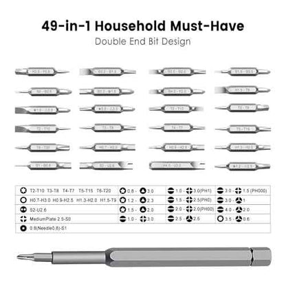 49-in-1 Precision Screwdriver Set, Tiny Torx Screwdriver Fits Glasses, Magnetic Repair Tool Kit For Laptop, Iphone, Macbook, Tablet, Computer, Ps5, Electronics, Watch, Xbox, Camera