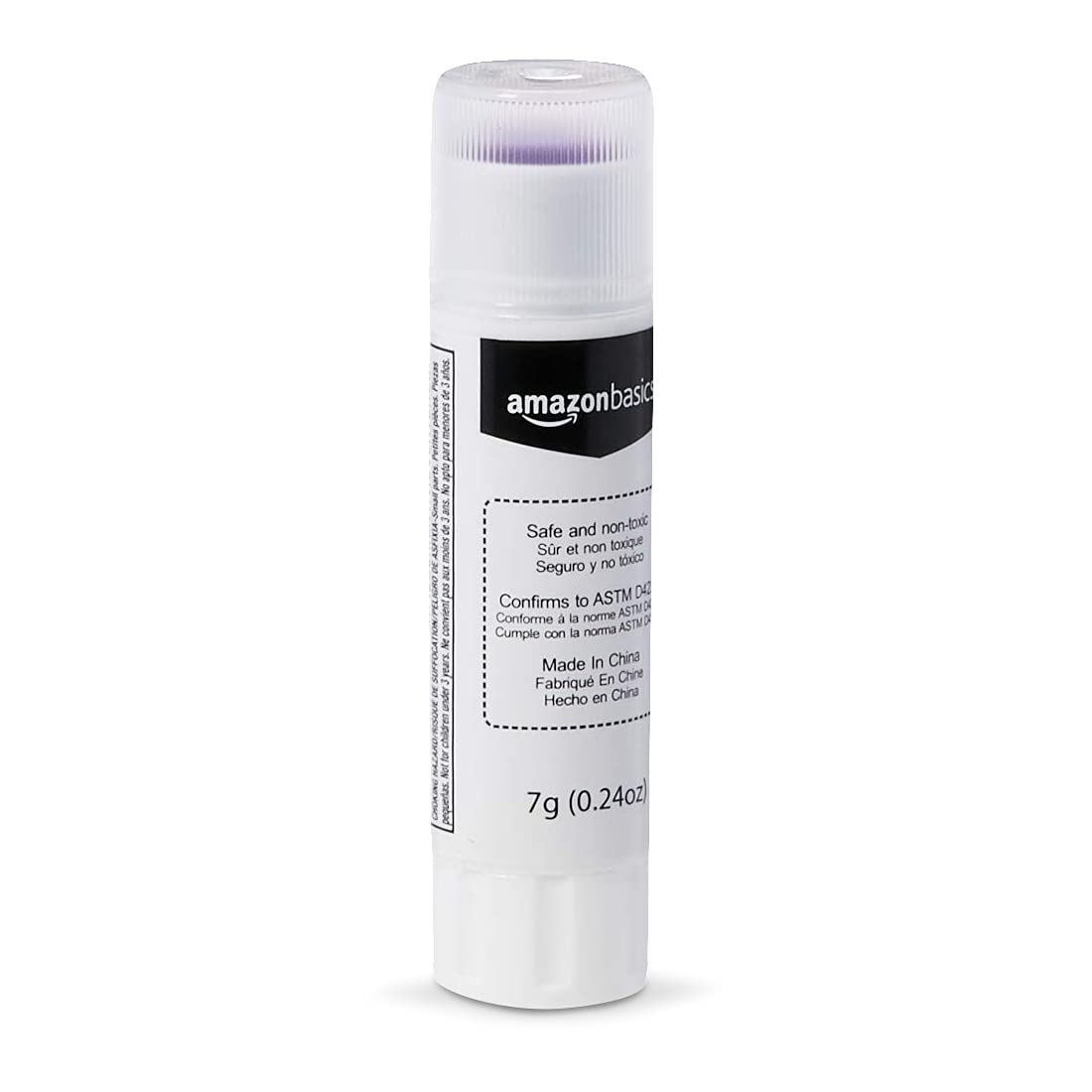 Amazon Basics Purple Washable School Glue Sticks for Classroom Supplies and Craft Projects, Dries Clear, 0.24-oz Stick, 60-Pack