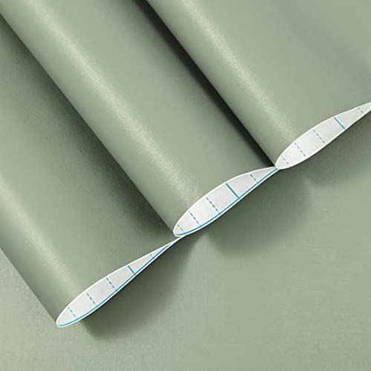 practicalWs Sage Green Wallpaper Stick and Peel Green Contact Paper 17.7'' x 118.1'' Removable Wallpaper Self-Adhesive Vinyl Solid Wall Paper for Bedroom Kitchen Cabinets