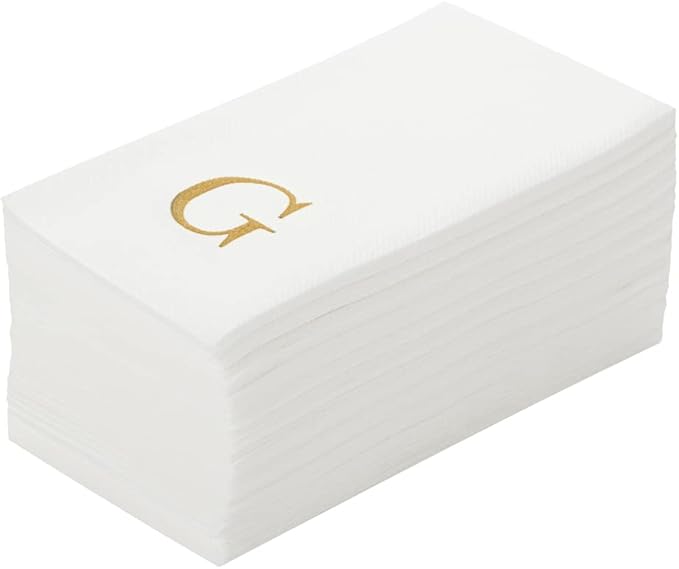 Luxenap 15.8 X 7.9 Inch Linen-Feel Guest Towels, 2000 Lettered Hand Towels