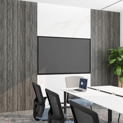 LaCheery Fluted Slat Wood Wall Panels Peel and Stick Black Gray Herringbone Wooden Panels for Interior Wall Decor 3d Flexible Self Adhesive Foam PVC Panel Roll Bedroom Bathroom Walls Covering 11.8x79"