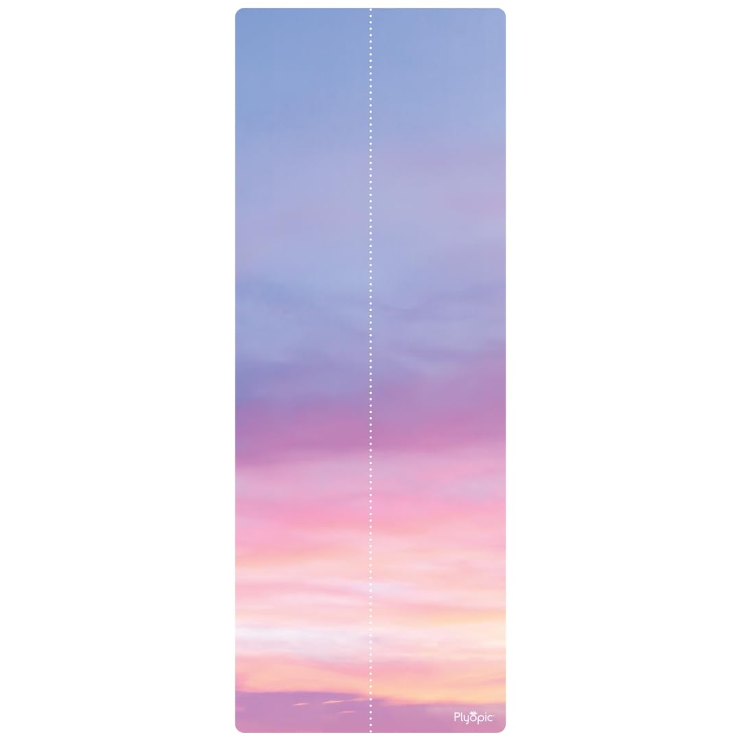 Plyopic. All In One Yoga Mat | Luxury Sweat-Grip Mat/Towel Combo | Ideal for Yoga, Hot Yoga, Bikram, Pilates, Workout & Exercise | Eco-Friendly Natural Rubber