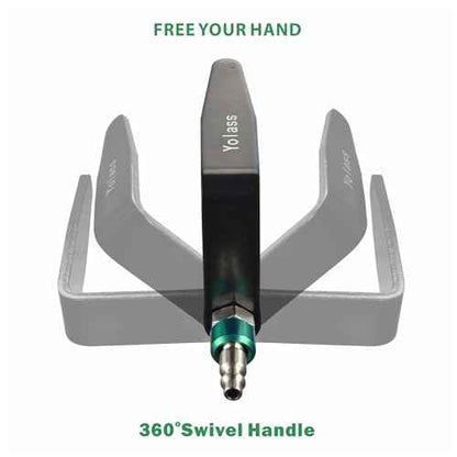 Yolass Pneumatic tool hook,1/4"NPT and 360¡Æ Rotatable L Air Rafter Hooks are Lightweight,Quick and Easy to Install for Air Blow Guns,Pneumatic Nail Guns,with Brass Joints,1-Piece