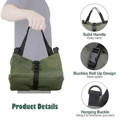 Dos & Nueve, Tool Bag with Handle, Tool Organizer, Canvas Tool Roll, Portable Foldble Tool Storage Bag, Roll Up Tool Bag Organizer, Multi-Pocket Storage Tool Bag, Tool Pouches, Army Green