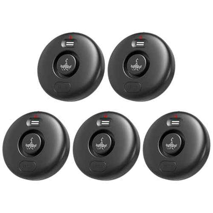 5 Pack Black Water Leak Alarm Detector, 120dB Loud Alert Water Sensor, IP66 Waterproof, Sensitive Leak and Drip Alert, Easy Installation for Home, Basement Flood Prevention, Bathroom, Sink, Laundry