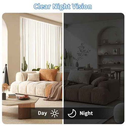 4K Small Security Camera for Home, Pets Cat Dog Camera, Indoor Cameras with Bluetooth Speaker, Nanny Camera Clock with Night Vision and Motion Detection