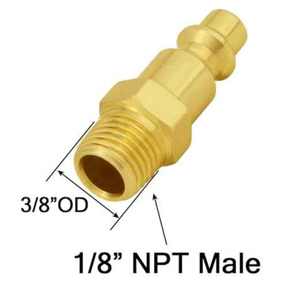 Joywayus 4PCS 1/8 Inch NPT Male Industrial Air Hose Quick Connect Air Plug Fittings