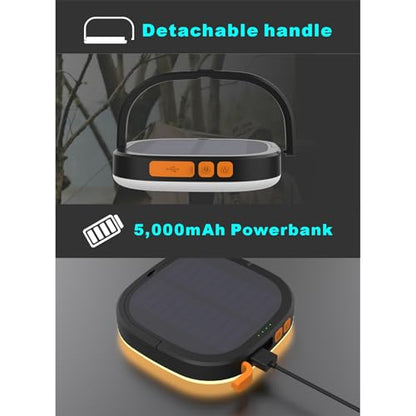 LED Camping Lantern, Solar Lanterns, 5000mAh Rechargeable Light 2000 Lumens 5 Light Modes, IP65 Waterproof with USB Charging ? Lanterns for Power outages Hurricane, Hiking, Fish, Emergency, and Home