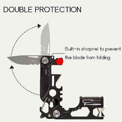 28 in 1 EDC Multi-function Tool, Keychain portable Metal Pocket Tool for men, Wrench for Screw, Ruler, Pulley, Spoke Tool,bottle opener, thread cutter, Self-locking Pocket Knife Multitool