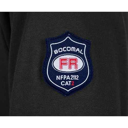 BOCOMAL FR Shirts Henley 7oz Midweight Fire Resistant Clothing NFPA2112 CAT2 Men's Flame Retardant Work Shirt