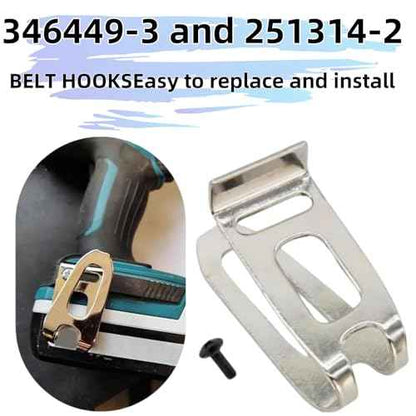 £¨6pack£©251314-2 and 346449-3 Belt Clip and Screw Kit for Belt Hooks Replaces Makita Cordless Tools 324705-1 346034-2 346317-0 324553-8