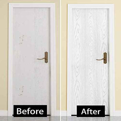 Livelynine White Peel and Stick Wallpaper Wood Contact Paper for Cabinets Adhesive Wood Grain Vinyl Wrap for Kitchen Furniture Door Textured Wood Countertop Waterproof Wall Paper Bathroom 15.8x78.8