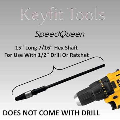 Keyfit Tools SpeedQueen Professional Sprinkler Nipple Extractor Ez-Out Fitting Removal Tool Drill Powered Speed Remove Broken Risers in Seconds ~1/2" & 3/4" ~QuadSplit Teeth Precision CNC Machined
