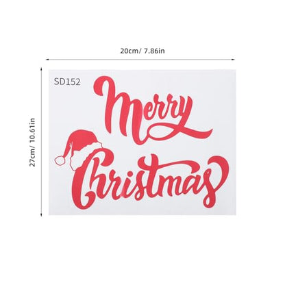 ULTNICE Merry Christmas Wall Sticker, Peel and Stick Christmas Tree Wall Decal Removable Snowflake Wallpaper for Christmas Party Supplies