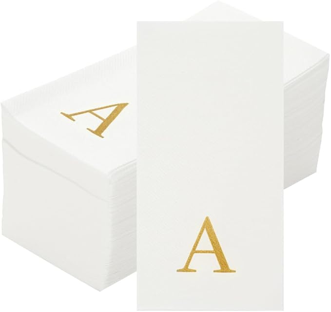 Luxenap 15.8 X 7.9 Inch Linen-Feel Guest Towels, 2000 Lettered Hand Towels