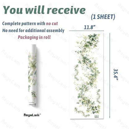 Green Vines Wall Decals Removable Leaves Plant Vinyl Stickers for Living Room Bedroom and Bathroom Botanical Decor Peel and Stick Wall Art