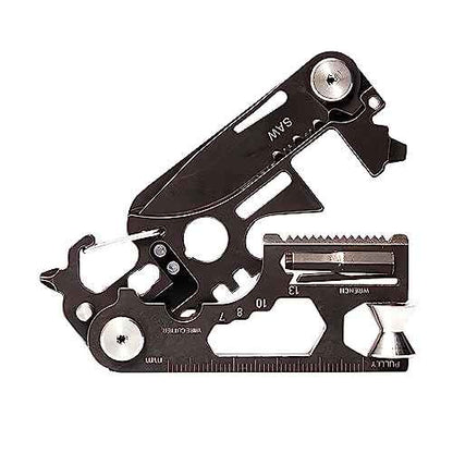 28 in 1 EDC Multi-function Tool, Keychain portable Metal Pocket Tool for men, Wrench for Screw, Ruler, Pulley, Spoke Tool,bottle opener, thread cutter, Self-locking Pocket Knife Multitool