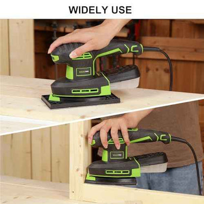 GALAX PRO 250W 2-in-1 Sheet Sanders/Detail Sanders, 6000-12000 RPM 6 Variable Speed Multi-Function Sander with Dust Box, Electric Sander for Sanding Metal and Polishing Wood, Includes 12 Sandpaper