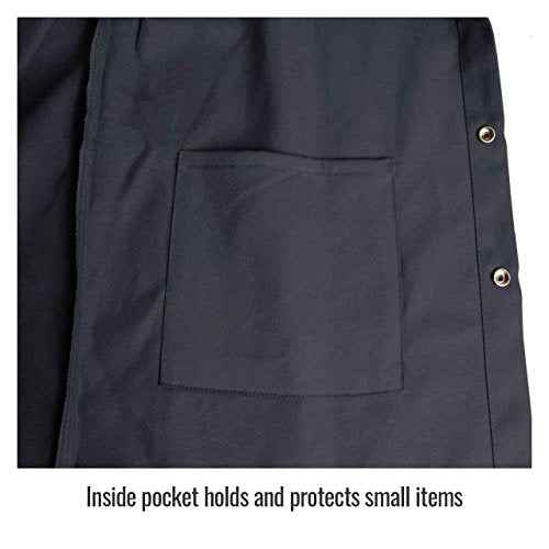 Black Stallion FBK9-30C Flame-Resistant Cotton Welding Jacket, Black, X-Large