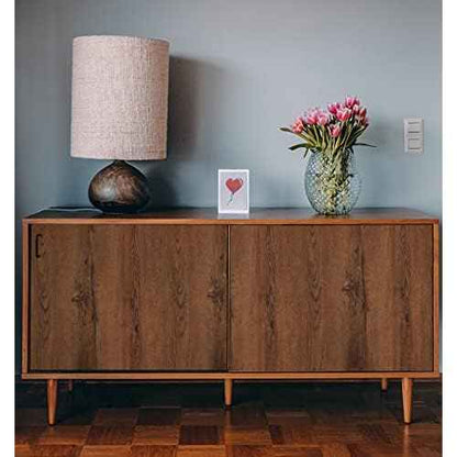 Wood Grain Contact Paper Peel and Stick Wallpaper Brown Wooden Look Wallpaper 17.7"x118" Self-Adhesive Removable Waterproof Wall Paper for Kitchen Cabinets Countertop Drawer Bedroom Vinyl Roll