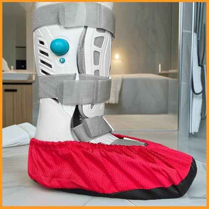 Air Cam Walking Boot Covers 2 pcs, Fracture Medical Cast Boots Shoe Covers for Broken Foot Ankle Recovery With Waterproof Anti-slip and Washable (Medium)