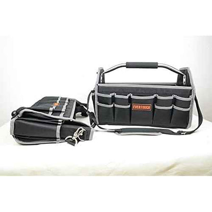 16"Open Tool Tote Collapsible bag with Shoulder Strap Portable Waterproof Tool Organizer Made Oxford Cloth