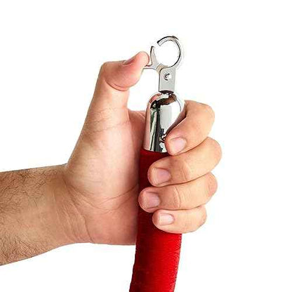 Juvale Stanchion Ropes - 5 ft, Red Velvet, Set of 2, Silver Hooks - Crowd Control Barriers & Line Dividers - Home Theater Accessories & Decor