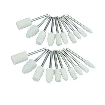 Luo ke 20 Pieces Compressed Wool Polishing Wheels Wool Felt Grinding Bits Buffing Tips with 1/8" Mandrel for Rotary Tool(Sanding Diameter : 4mm / 6mm / 8mm / 10mm / 12 mm)