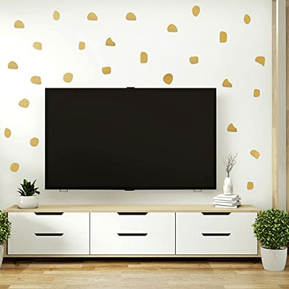 Outus 500 Pieces Irregular Polka Dots Boho Wall Decal Vinyl Nursery Wallpaper Sticker Wall Decor Peel and Stick Dot for Kids Baby Girl Bedroom Home Classroom Decoration(Gold)