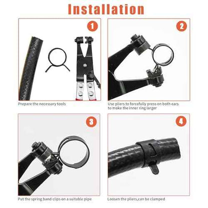 AKIHISA 75Pcs 19-38mm Spring Band Hose Clamp Assortment Kit with Hose Clamp Pliers, 13 Sizes Spring Hose Clip Fuel Line Silicone Vacuum Hose Pipe Clamp, Air Hose Tube Water Pipe Fasteners