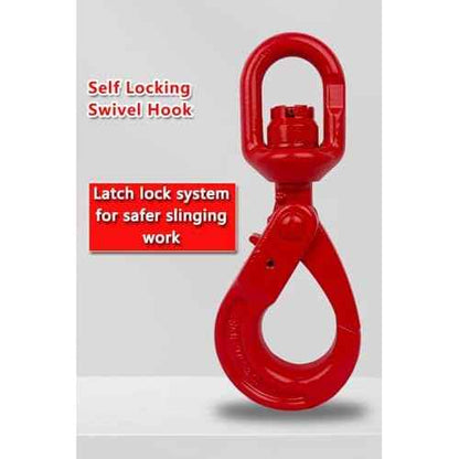 Swivel Self-Locking Hook 11684 lbs Heavy Duty Swivel Lifting Hook Swivel Lifting Hook Hoist Hook Sling Heavy Cargo ¡¼5.3ton¡½
