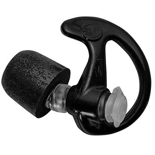 SureFire EP7 Sonic Defenders Ultra filtered Earplugs w/ Comply Canal Tips, reusable, Black, Medium
