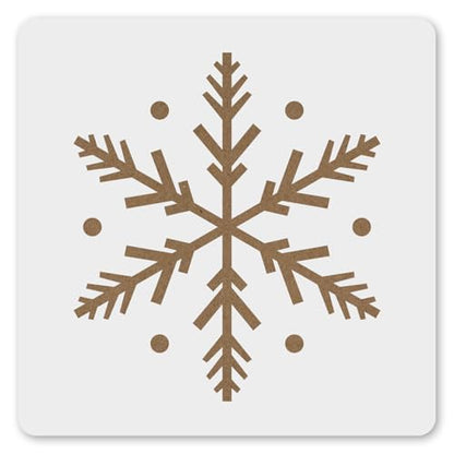 MAGJUCHE Snowflake Stencil 6 Inches, Reusable Large Stencil for Wall Painting DIY Crafts Decor