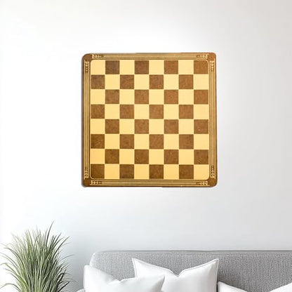 Chessboard Wall Decal, 16.3"x16.3" Self-Adhesive Vinyl Chess Sticker for Tabletop, Kids Room, & Game Room Decor, Removable Checkered Art for Chess Enthusiasts