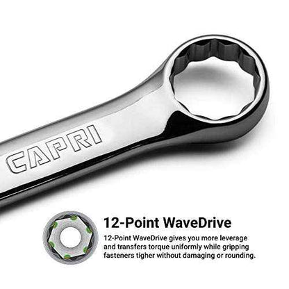 Capri Tools Combination Wrench, 12 Point, Metric (7 mm)
