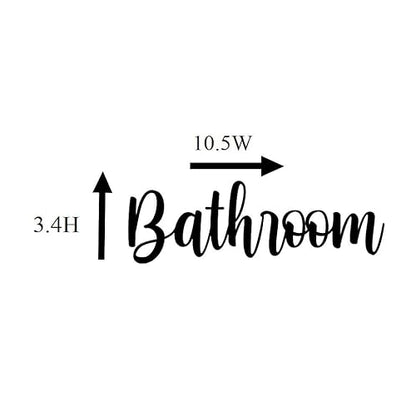 Thistle Brook Cottage Bathroom Door Decal Vinyl Wall Lettering Sticker Transfer Farmhouse Style 102