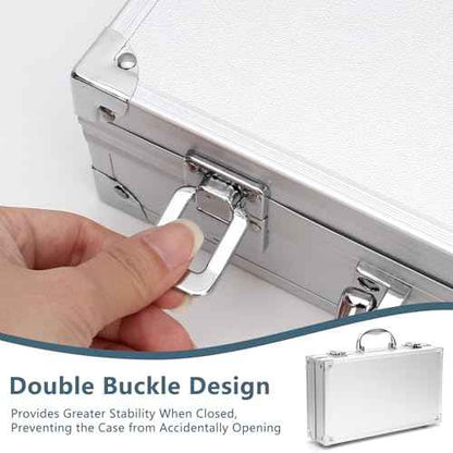Aluminum Tool Box Portable, Lockable Handle Portable Medicine Chest Organizer Aluminum Briefcases for Men
