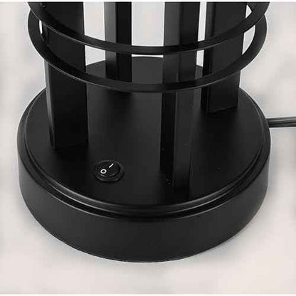 27in Tall Table Lamps for Living Room Button Control Farmhouse Rustic Table Lamps Set of 2 SideTable Lamps Black&Grey Bedroom Lamps for Bedside Nightstand End Table 2025 New