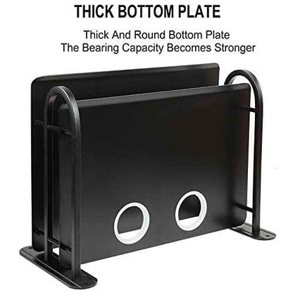 Z-Color Black Metal Double Wireless WiFi Router Storage Box/TV Set Box Shelf Wall Hanging Plug Board Bracket Cable Storage Organizer (Small)