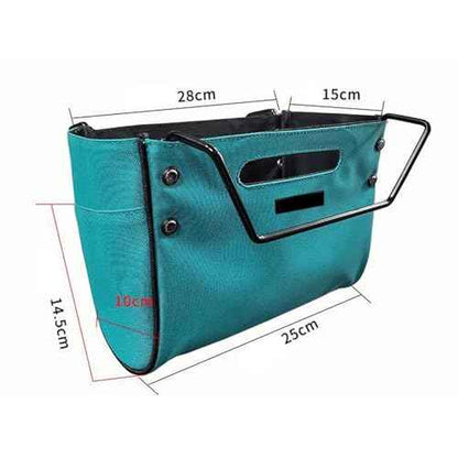 Step Ladder Tool Bag, 600D Oxford Cloth with Multiple Pockets, Heavy Duty Folding Ladder Accessory Pouch for Electrician, Mechanic, Gardening, HVAC, Construction, Light Blue