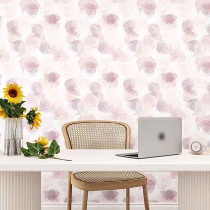 Watercolor Pink Wallpaper Peel and Stick Modern Wallpaper Abstract Geometric Contact Paper Pink Polka Dot Self Adhesive Contact Paper for Walls Bedroom Nursery Girls Room Cabinets 17.5"x102"