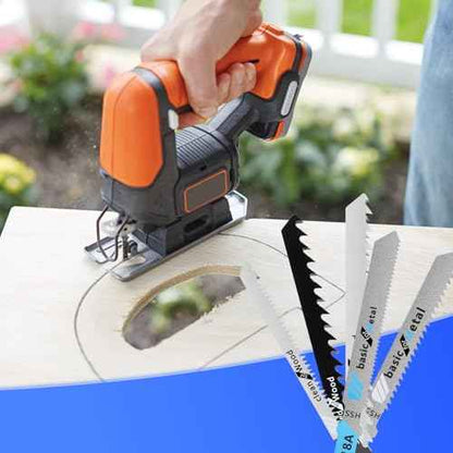 T Shank Jigsaw Blades Compatible with Black and Decker,25PCS Multi-Purpose HCS Jigsaw Blades Set Compatible with Black and Decker (T101AO, T144D, T118B, T118A, and T101B,Each 25pcs)