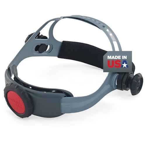 Jackson Safety 370 Speed Dial Replacement Ratcheting Headgear for Welding Helmets - Oversized Adjuster Knob, Adjustable Sliders, Hood Locks Up/Down, Patented Quick-Fit Rear Swivel Headband, Washable Sweatband - Made in USA